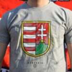 MAGYAR CÍMERES PÓLÓ  (SZÜRKE, PAMUT)