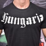 HUNGARIA ÍVES FELIRATÚ PÓLÓ (FEKETE, PAMUT)