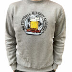 NO FOOTBALL WITHOUT ALCOHOL PULÓVER (SZÜRKE,KÖRNYKÚ)