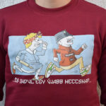 INDUL EGY ÚJABB MECCSNAP PULÓVER (BORDÓ,PAMUT)