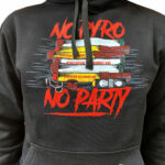 NO PYRO NO PARTY KAPUCNIS PULÓVER (FEKETE PAMUT)