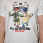 YOU'LL NEVER DRINK ALONE PÓLÓ (FEHÉR, PAMUT)