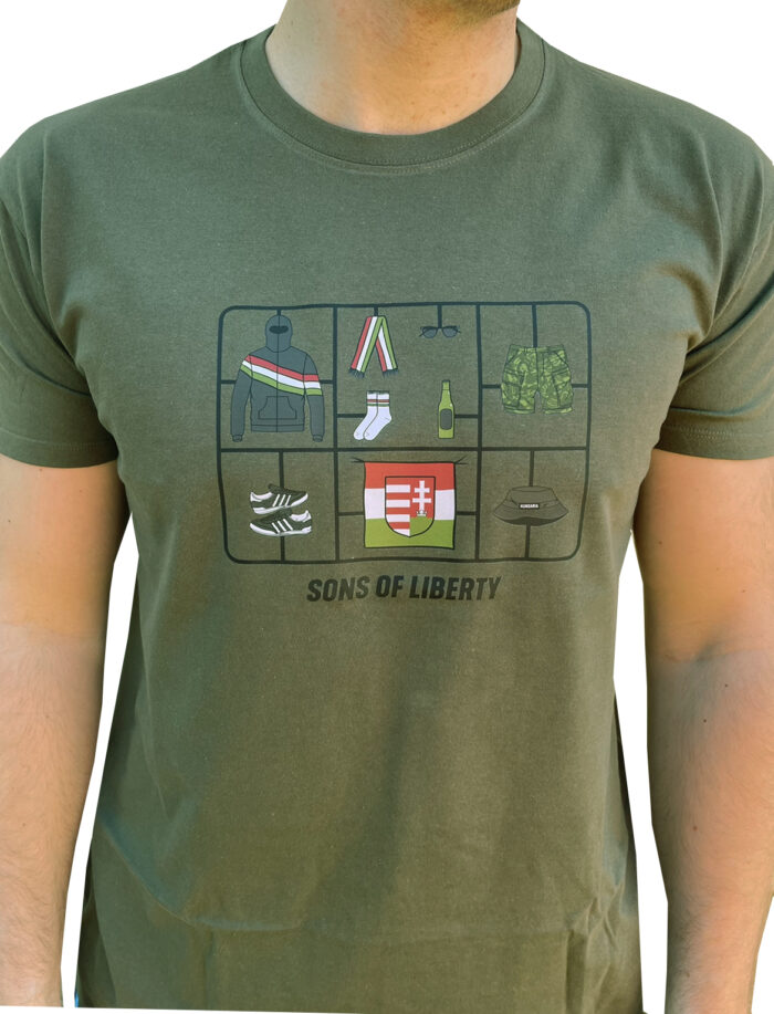 KELLÉKEK 1 ÚTRA FEL!  army zöld póló - Image 1