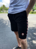 Trikolor szalagos rövidnadrág (fekete)