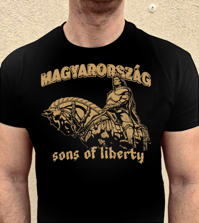 Magyarország- Mátyás póló (fekete, pamut) - Image 3