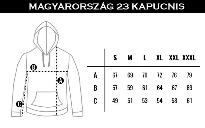 MO 23 KAP MÉRETTÁBLA MAGYARORSZÁG '25 kapucnis pulóver (piros) - Image 2
