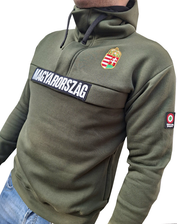 mo army 2 MAGYARORSZÁG '25 kapucnis pulóver (army zöld) - Image 3